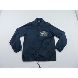 Champion Coach European The Fitness Centers Windbreaker Blue Jacket Sz S 70s/80s